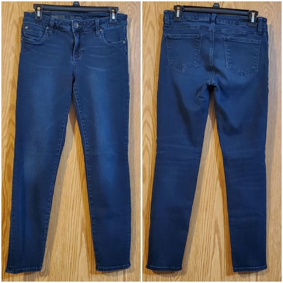 Kut from the Kloth skinny jeans dark wash cotton blend low-rise size 6 - Picture 1 of 12
